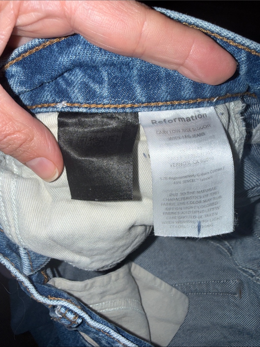 Reformation Wide-Leg Jeans in Medium Blue - Picture 7 of 7
